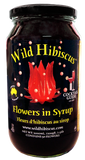 Wild Hibiscus Flowers in Syrup Event Jar 50 Flower 22oz of natural hibiscus syrups