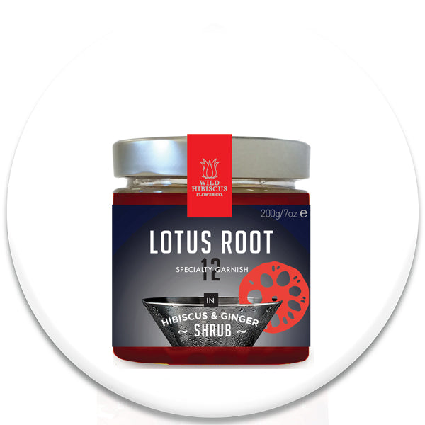 Lotus Root Slices in Hibiscus and Ginger Syrup – Wild Hibiscus