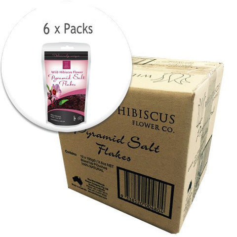 6 UNIT PACK - Wild Hibiscus Flower Pyramid Salt Flakes