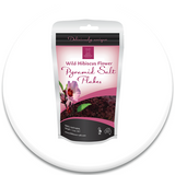 Wild Hibiscus Flower Pyramid Salt Flakes | Garnishing Salt for Food Dishes and Margaritas